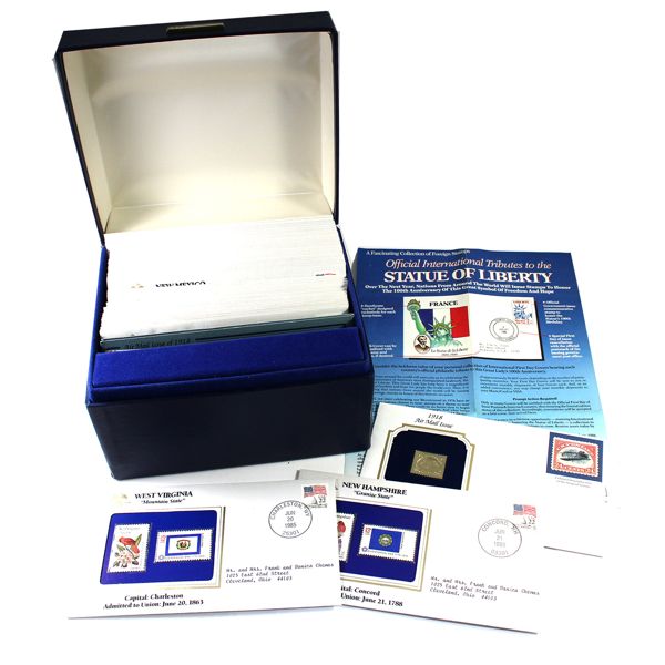 America's Fifty States Commemorative Covers Collection of 100 Stamps, 2 Per State Cover. 50pcs