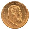Image 2 : 1894F German States Wurttemberg 20 Mark AU-UNC (Scratched). Contains 0.2305oz fine gold