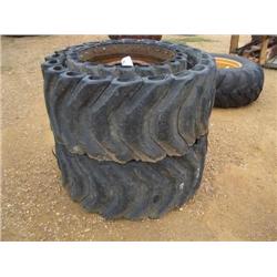 (1) LOT SOLID RUBBER TIRES & WHEELS