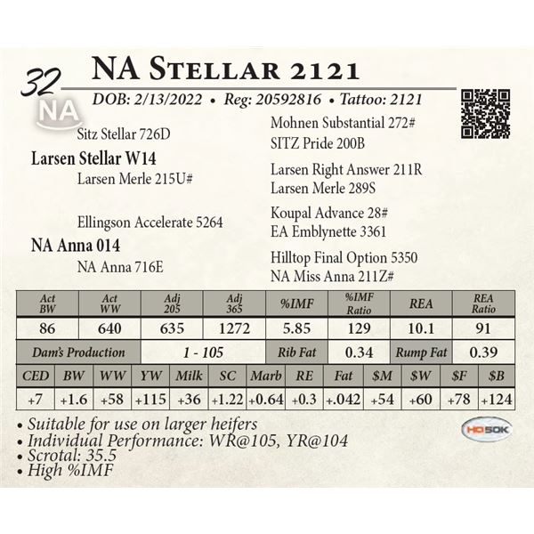 NA Stellar 2121