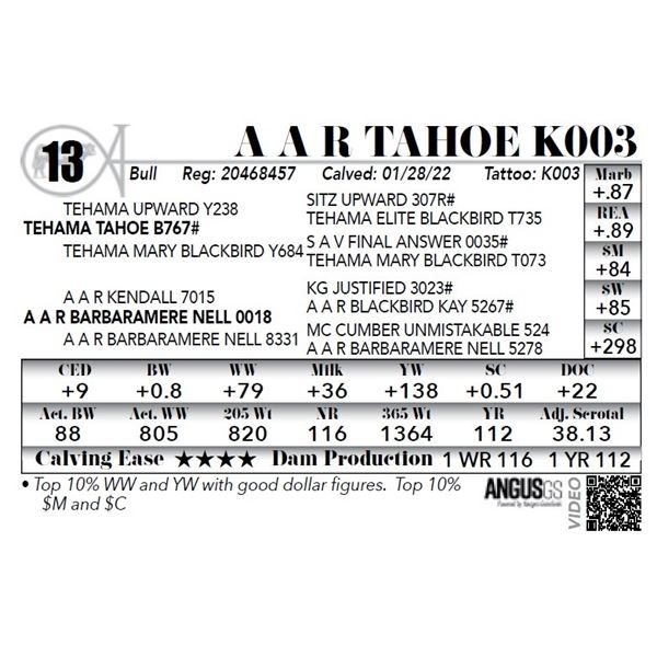 A A R Tahoe K003