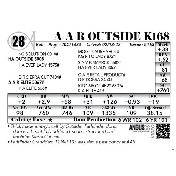 A A R Outside K168