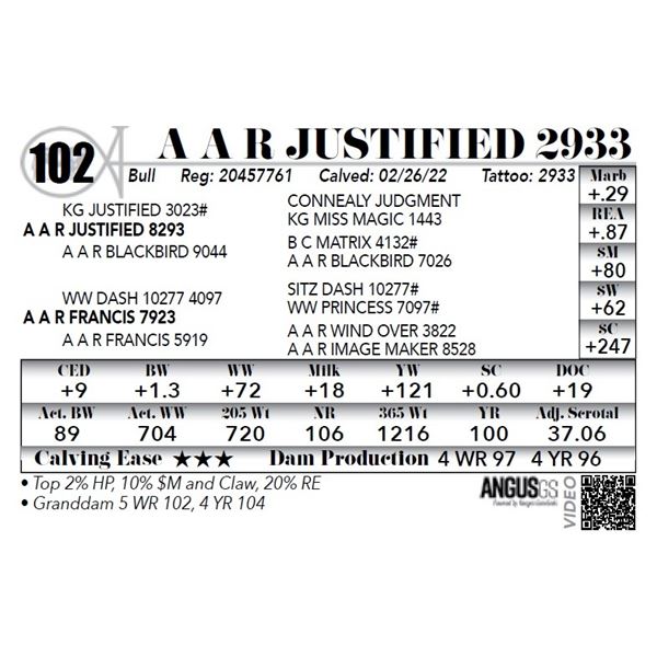 A A R Justified 2933