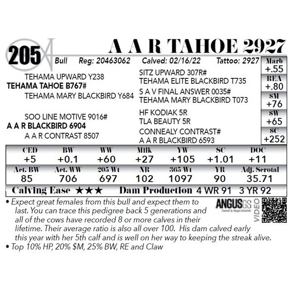 A A R Tahoe 2927