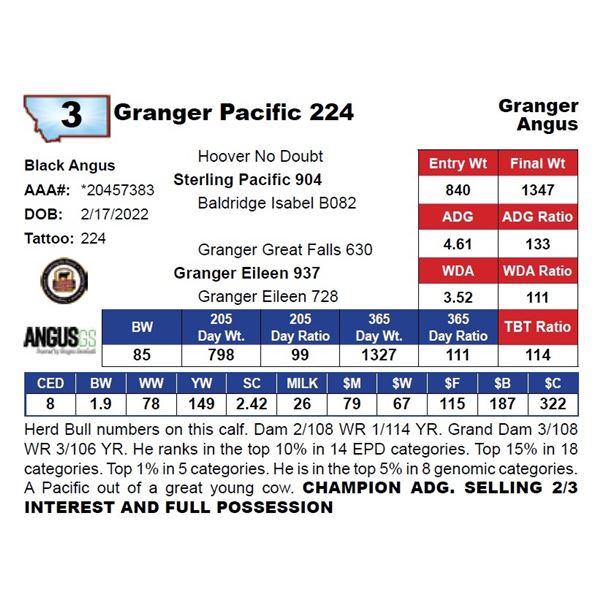 Granger Pacific 224