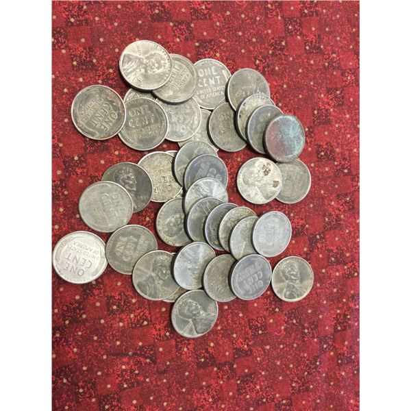 Original WW11 US 1943 Zinc Pennies