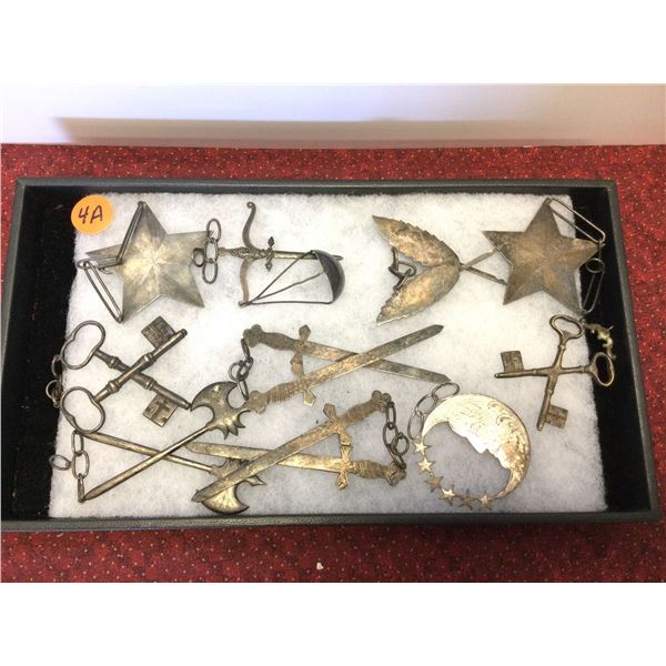 RARE: Antique Lot of Silver Masonic Items