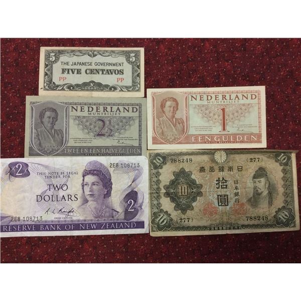 Group of Original WW2 Currency