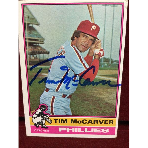 Autographed Tim McCarver Baseball Card