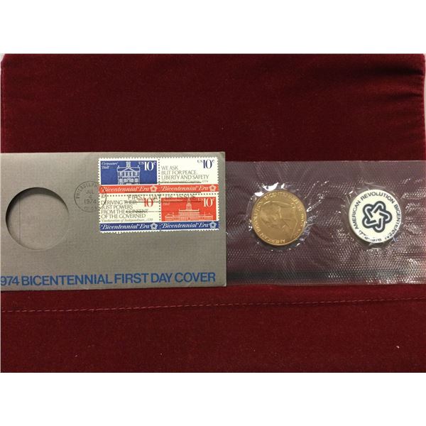 1974 Bicentennial Coin & 1st Day Cover