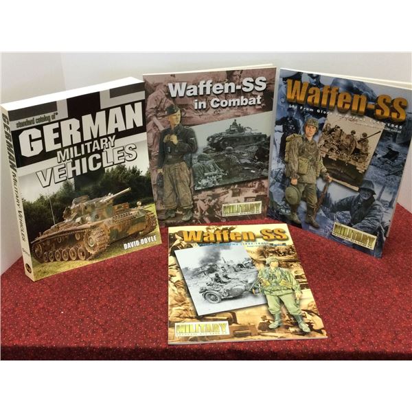 4 WW2 Waffen-SS German Books