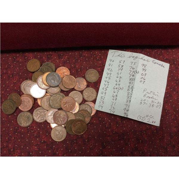 Attic Found Collection of Canadian Pennies