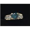 Image 1 : Breathtaking Genuine 2.5ct Blue Diamond, 18kt Gold Ring