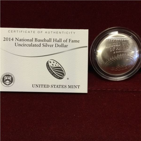 2014 US Baseball Hall of Fame Silver Dollar