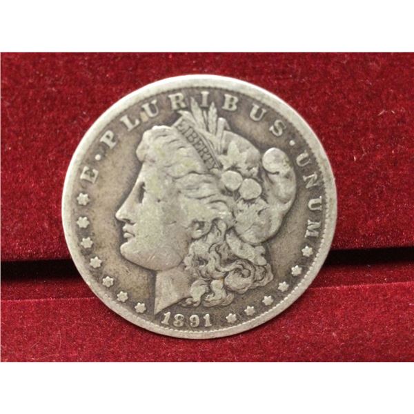 US 1891 Carson City Silver Dollar