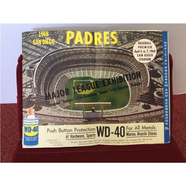 RARE Original 1968 San Diego Padres Baseball Program