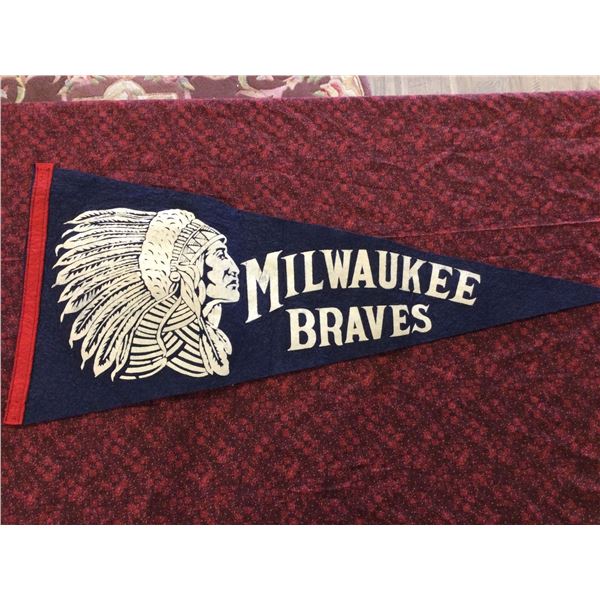 Original  1990's Milwaukee Braves Pennant