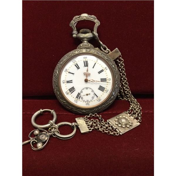 Outstanding 1900's Swiss Made Silver Pocket Watch