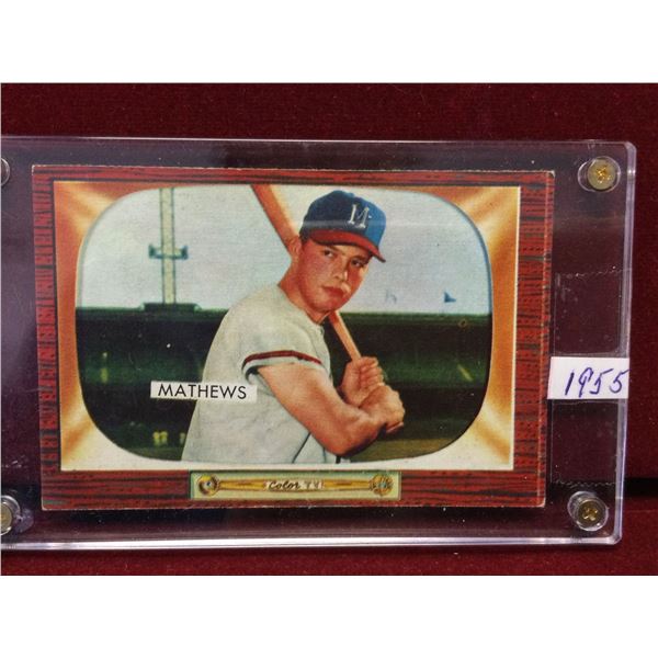 1955 Eddie Mathews Baseball Card