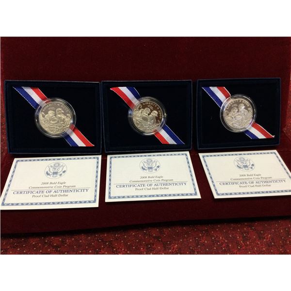 Set of 3 UNC 2008 Commemorative Coins