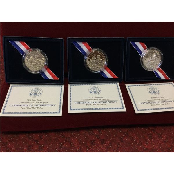 Set of 3 UNC 2008 Commemorative Coins