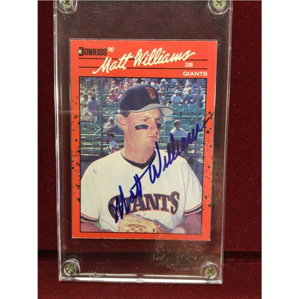 Autographed Matt Williams Baseball Card