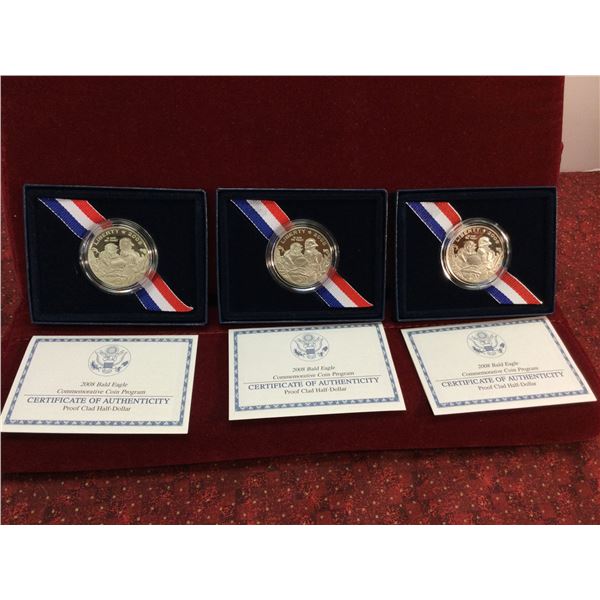3 U.S. Bald Eagle Commemorative Coins