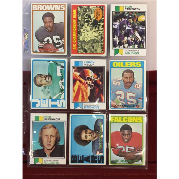 Lot of 9 Football Cards