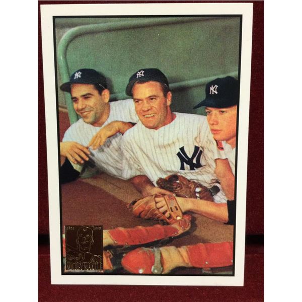 Bauer/Berra/Mantle Baseball Card