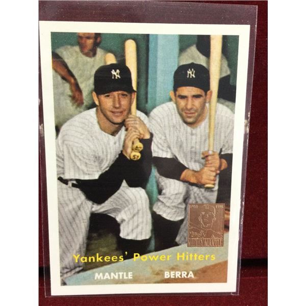 Power Hitters Mantle/Berra Baseball Card