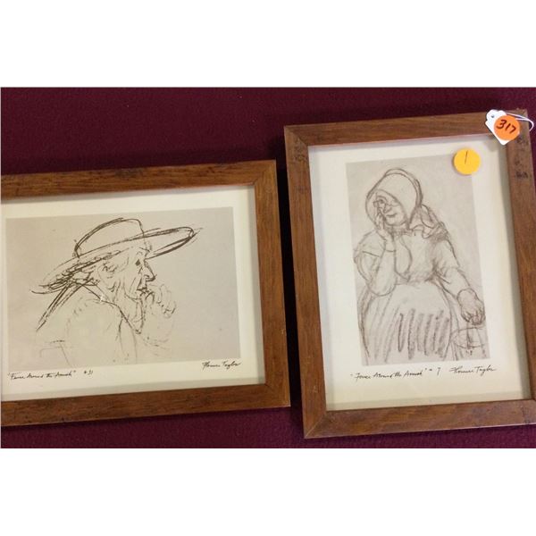 RARE: Early Signed Amish Drawings