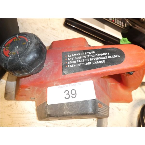 Black & Decker electric planer works