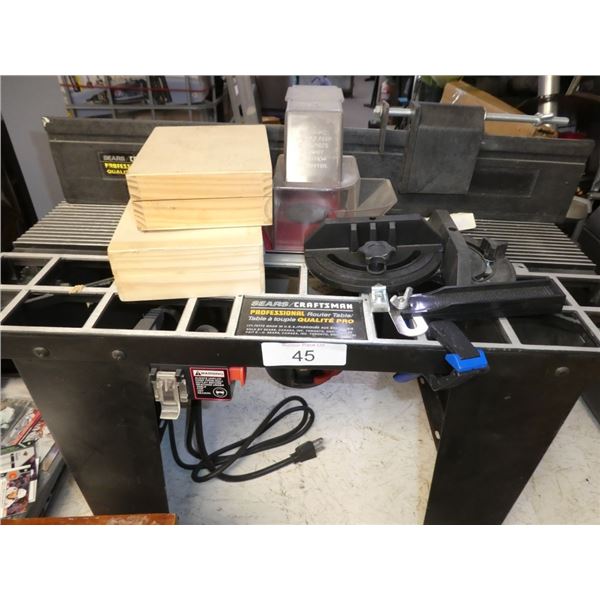 Sears/Craftsman professional router table & bits