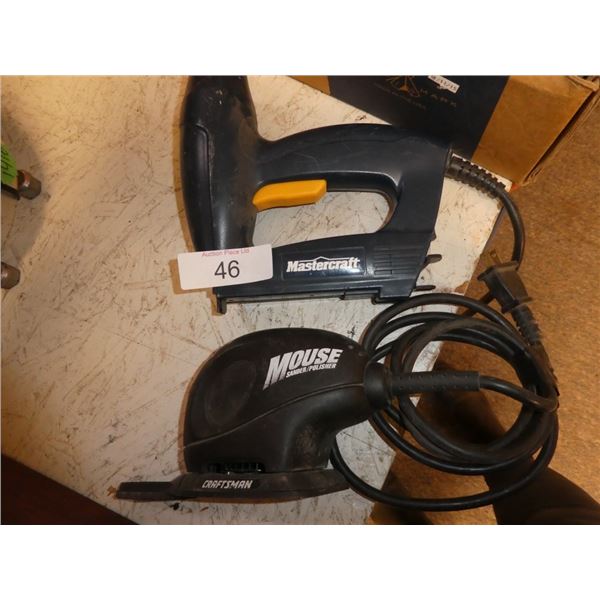 Mastercraft staple gun, Mouse sander/polisher