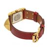 Image 4 : Hermes Red gold-Plated and Leather Medor Quartz 23mm Watch