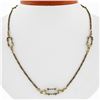 Image 1 : UNIQUE Vintage 18K Yellow Gold 20" Twisted & Open Bar Link Chain Necklace 16.08g