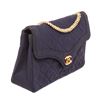 Image 2 : Chanel Navy Blue Fabric Envelope Flap Crossbody Bag