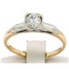 Image 3 : Vintage 14k Two Tone Gold G VS2 European Cut Diamond Solitaire Engagement Ring
