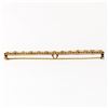 Image 4 : Antique Krementz 14k Gold 1.30 ctw Old Sapphire Natural Pearl Long Bar Pin Brooc