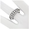 Image 3 : New 18k White Gold 1.0 ctw Round Brilliant Pave & Shared Prong Diamond Band Ring
