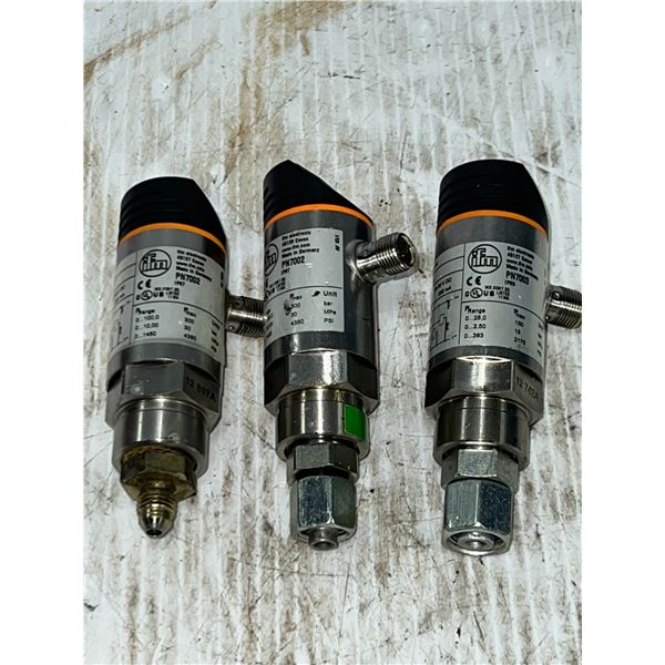 Lot of (3) IFM electronic  #PN7002 - Qty 2  & #PN7003 - Qty 1 Sensors