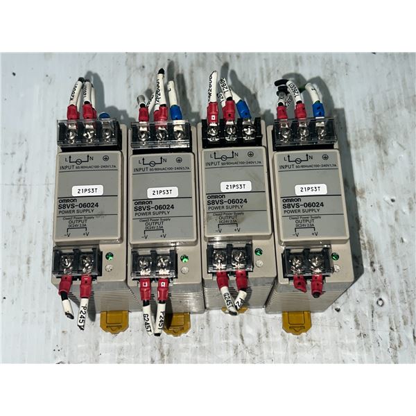 (4) Omron #S8VS-06024 Power Supplies