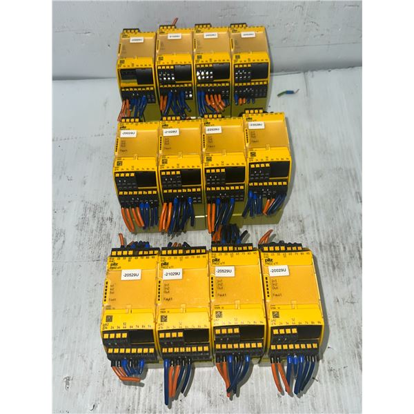 Lot of (12) Pilz #751111 / PN0Z s11 C 24VDC 8 n/o 1 n/c Modules