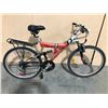 Image 2 : RED SUPERCYCLE FULL SUSPENSION 24 SPEED MOUNTAIN BIKE