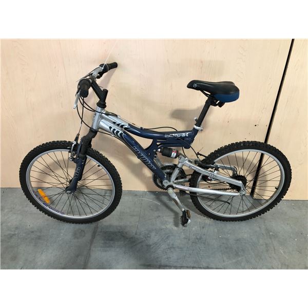 BLUE INFINITY FULL SUSPENSION 21 SPEED MOUNTAIN BIKE