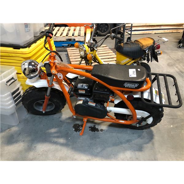 coleman 196cc orange mini bike B200C double shock absorbers minimize vibrations and shocks thus ensuring an enjoyable ride User Orange Four Wheeler Motorcycle |