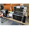 Image 1 : LOT OF SMALL APPLIANCES INCLUDING GE MICROWAVE, CUISINART COFFEE MAKER, BLACK & DECKER TOASTER OVEN