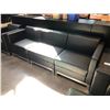 Image 2 : BLACK 3 SEAT SOFA 90" WITH MATCHING ARMCHAIR