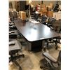 Image 2 : DARKWOOD 10' X 4' BOARDROOM TABLE WITH INTEGRATED DATA/POWER PORTS