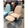 Image 2 : DESIGN WITHIN REACH VALA  TAUPE SWIVEL RECLINER RETAIL $7245.00 CAN